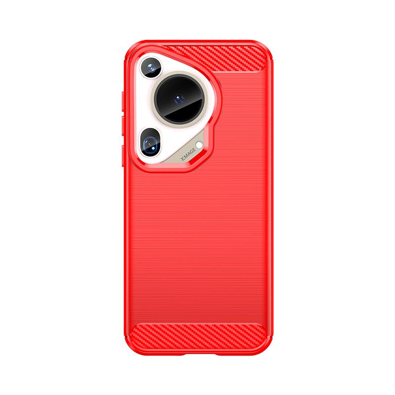 Для Huawei Pura 70 Ultra Чехол Крышка Huawei Pura 70 Ultra Capas Противоударная Броня Мягкий TPU Чехол из Углеродного Волокна Huawei Pura 70 Ultra