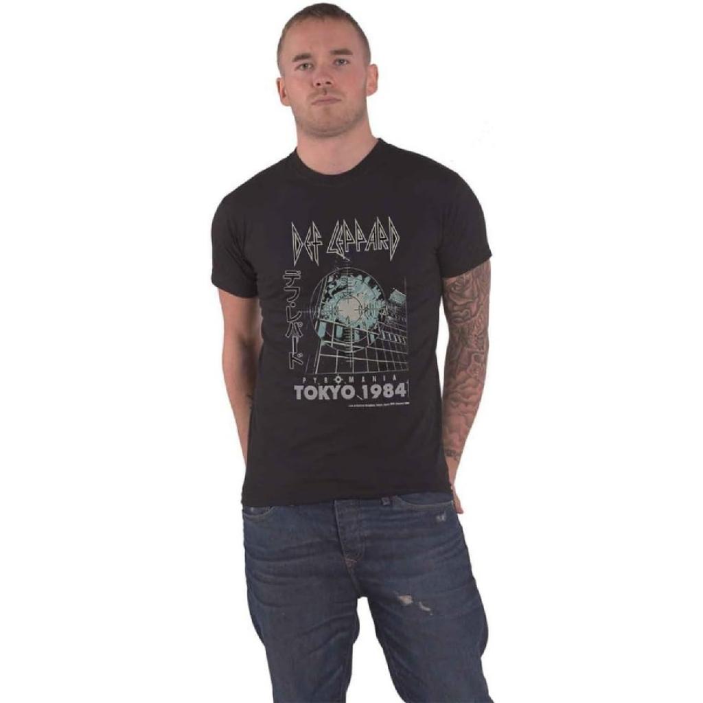 Def Leppard Tokyo Band Logo T Shirt Black