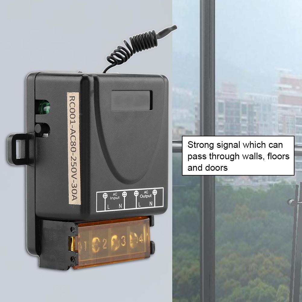 3000W Wireless Relay One way Remote Control Switch Receiver Transmitter (AC80 250V)