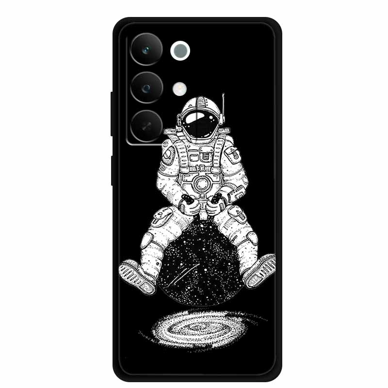 Black Silicone Case For Realme C85 Pro 2025 Case Cartoon Soft TPU Back Cover For Realme C85 5G Phone Case C 85 Pro Coque Funda