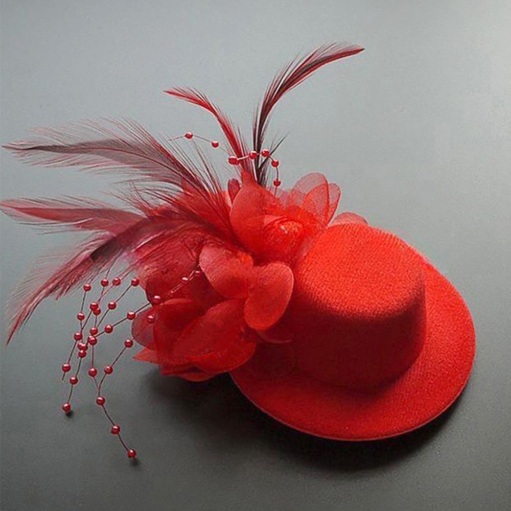 Fashion 13cm Kids Fascinators Hats Feathers Hair Accessories Cocktail Hats Makeup Prom Headwear Hats Party