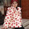 Winter Girls Love Fashion Hooded Down Jacket Girls Parent-child Down Jacket Floral Top Coat