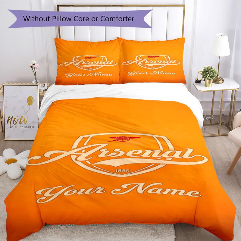 Arsenal F.c. Customize Your Name Bedding Set Suitable for Bedrooms Soft Bedding Home Decor Christmas, WeddingPerfect
