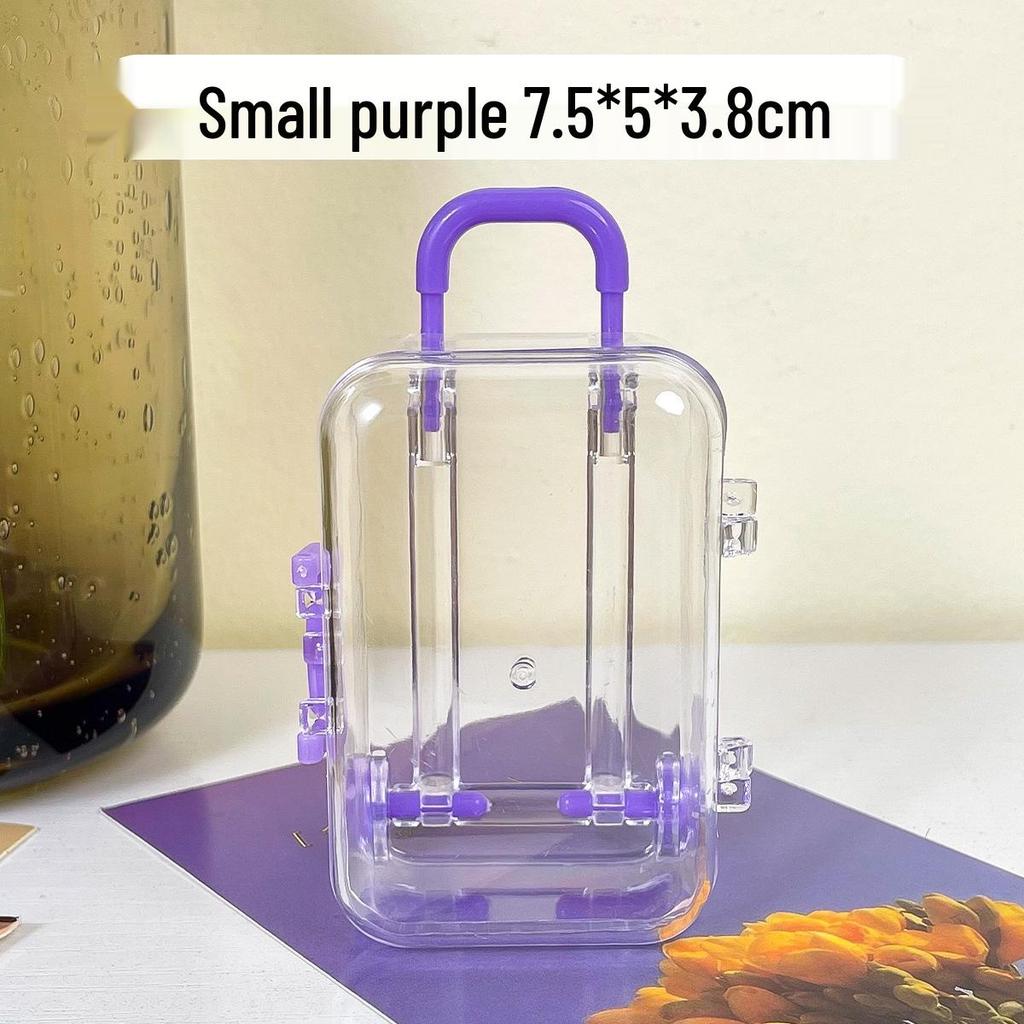 Transparent Hair Accessories and Jewelry Organizer Trolley Case