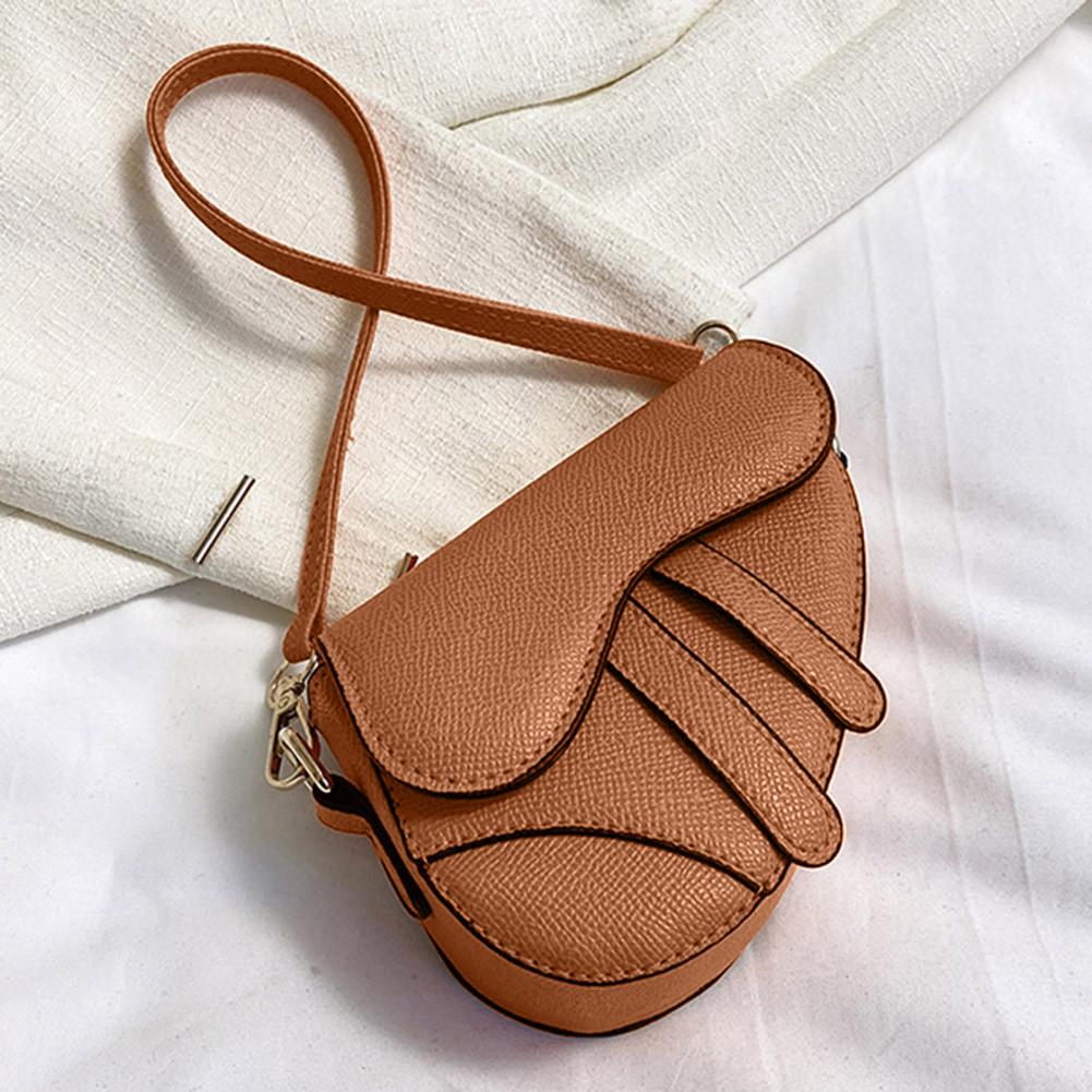 Кошельки Simple MessWomen Messenger Bags Saddle Bag Portable Single Shoulder Bag Women Leather Crossbody Bag Handbag Enger Bags