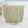 Yousheng Women Canvas Shoulder Bag Heavy Duty Work Tote with Side Pockets Zip Closure Handbag for Travel Shopping Commuting Gym