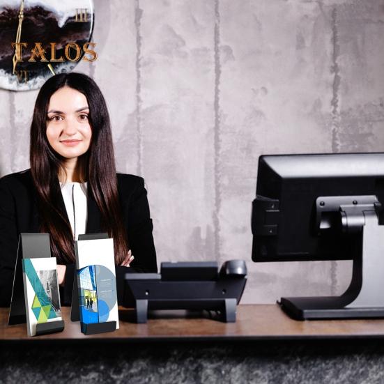 4 шт. Металлический держатель для брошюр, настольный, флаер, буклет, вертикальный стенд для брошюр, органайзер для буклетов, журналов, меню, журналов