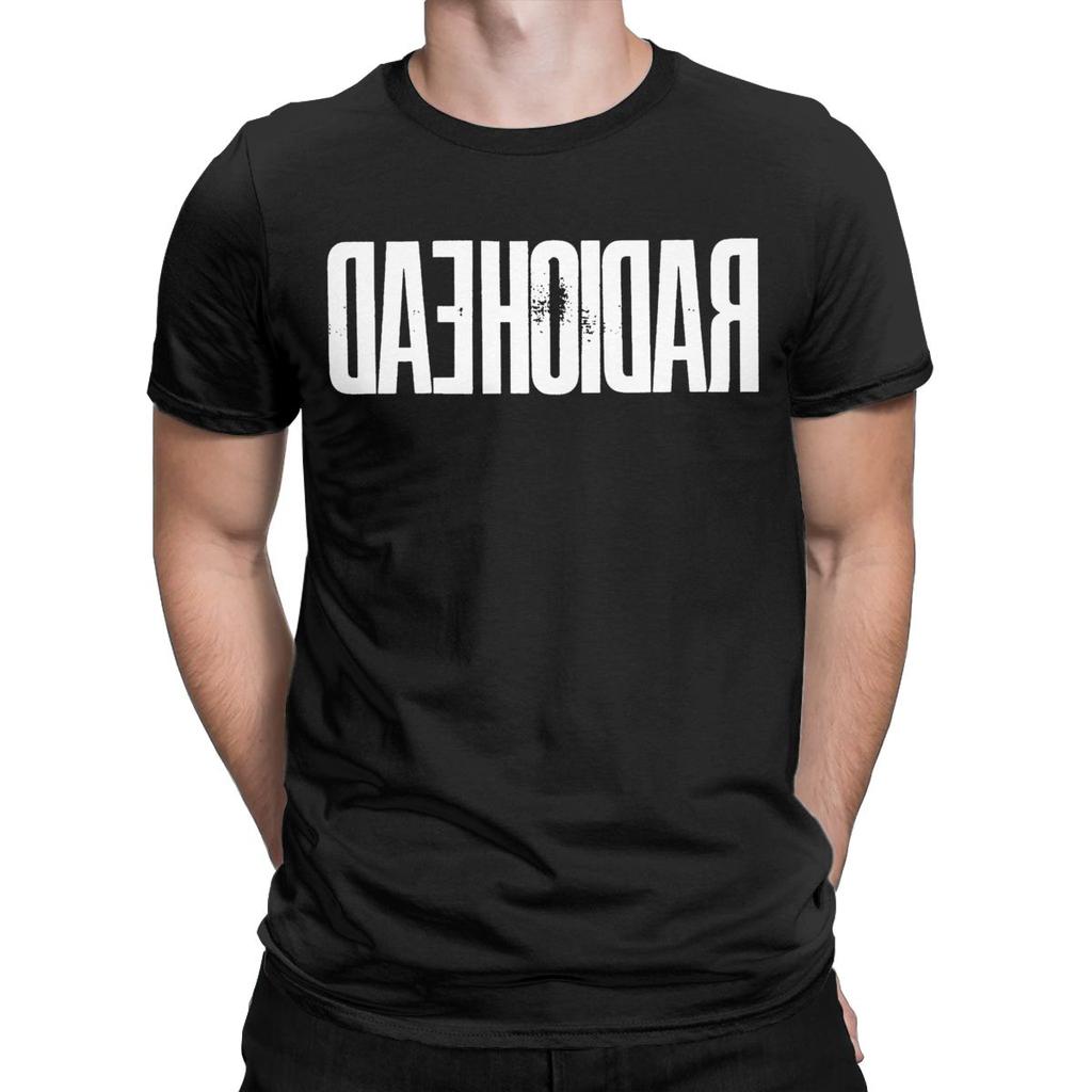 Мужская футболка Radiohead из хлопка, винтажная футболка с коротким рукавом и круглым вырезом, футболка для взрослых.