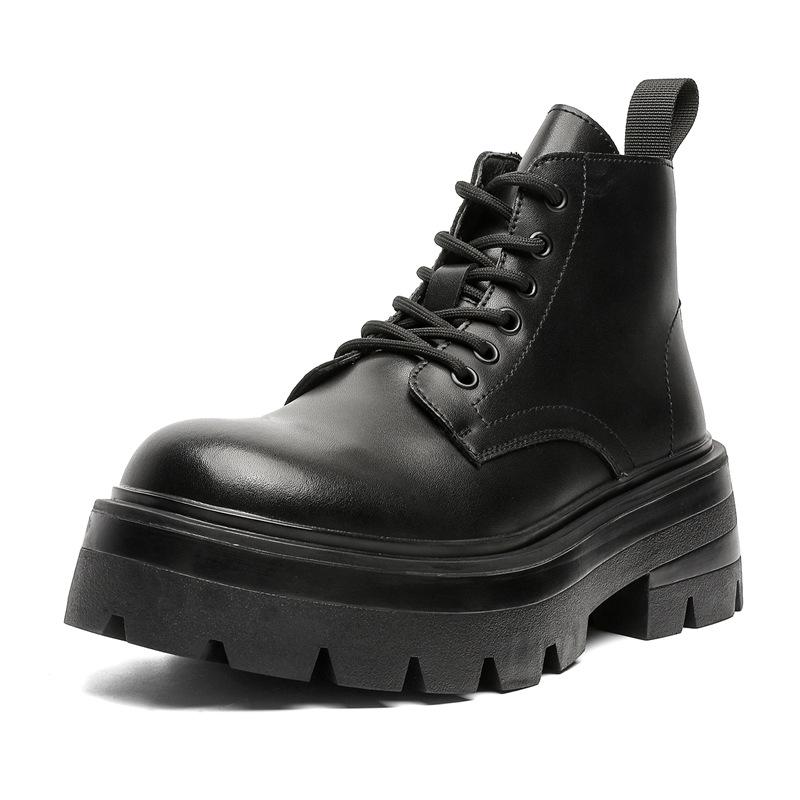 Ботинки Martin Boots с толстой подошвой, с высоким голенищем, в британском стиле, с высоким голенищем, мужские короткие ботинки с боковой молнией 30322-J