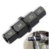Hex Axle Tool, Motorcycle Hex Axle Tool, 17mm, 19mm, 22mm, 24mm Spindle Disassembly Hex Wrench Tool for Motorcycles (1 Piece) Black