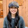 Women's Retro Color Blocked Forward Hat Versatile In Spring and Autumn Simple Beret