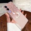 Защитный от царапин чехол для телефона Vivo V70 FE, прозрачный силиконовый (TPU), мягкий, с узором 'Счастливая буква', 'Розовая сияющая звездная ночь', парный