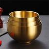 Корейская миска из нержавеющей стали 304 для кимчи, двухслойная миска для приготовленного на пару риса, детская посуда с защитой от ожогов, домашние миски для фруктового супа