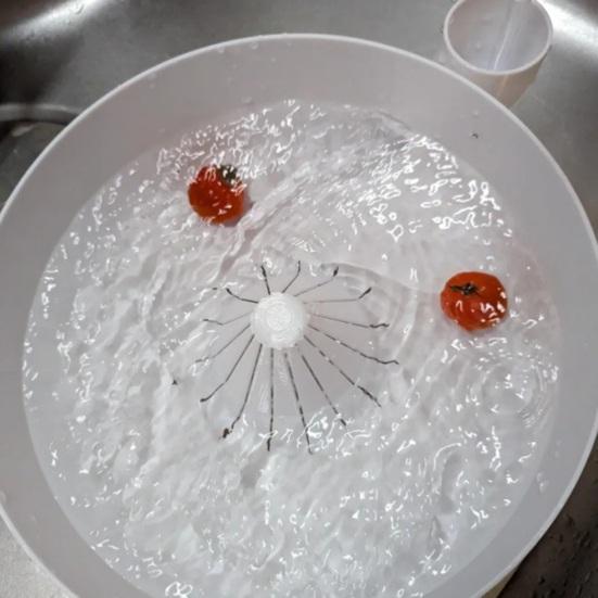 Автоматическая мойка и сушка фруктов Чаша Напечатанная на 3D-принтере Корзина для мытья фруктов и овощей Спиннер для мытья продуктов для ягод, салатов