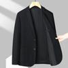 Men's Casual Suit Spring and Autumn Light Luxury Business Knitted Wool Single West Middle-aged and Young People Single-breasted Suit Jacket