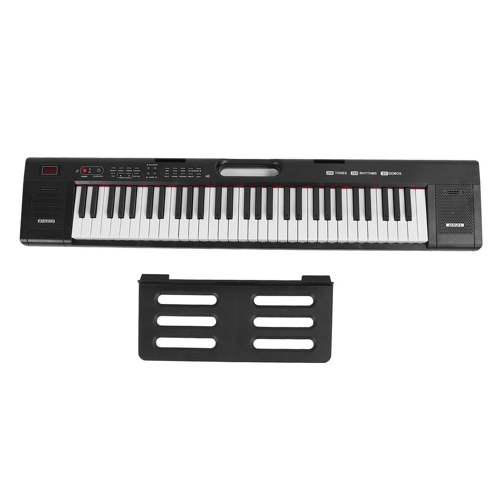 Цифровая клавиатура пианино 61 клавиша Богатые тембры и ритмы Портативное освещение Электронная клавиатура пианино