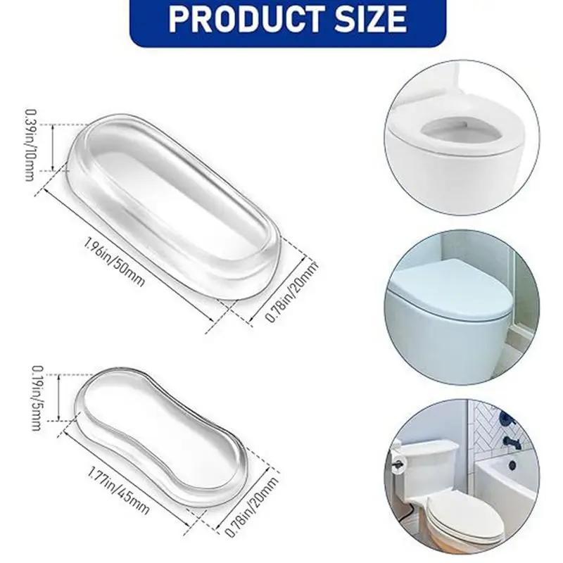 5 Pieces of Toilet Seat Rubber Pads with Strong Adhesive, Bumper Replacement Kit