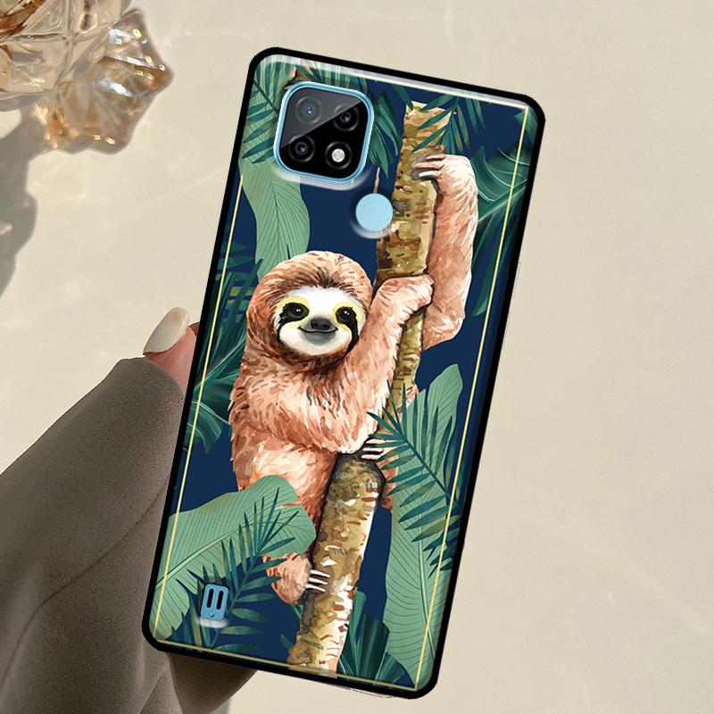 Ленивец Для Realme 14 Pro Plus 10 11 12 13 GT 6 6T 5 GT7 Pro C61 C55 C53 C51 C21Y C25S C67 C75 Чехол