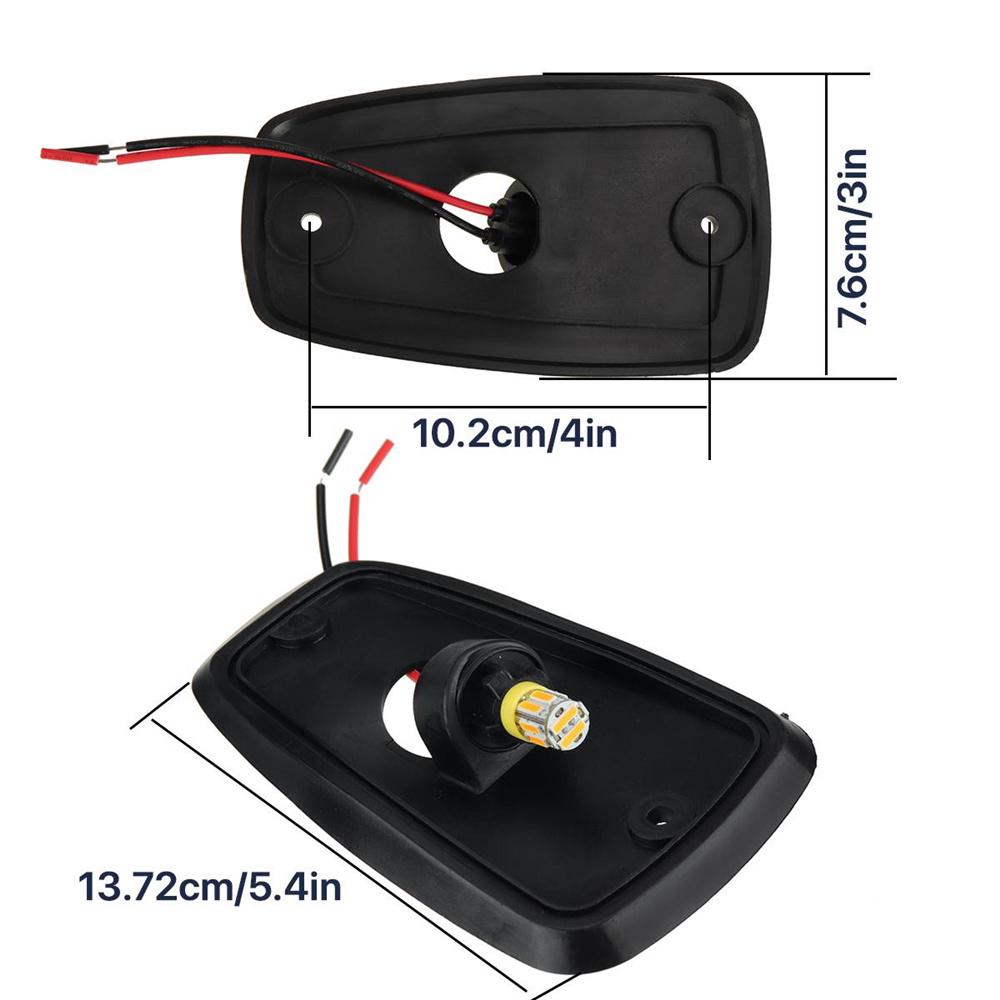 5x Cab Roof Top Marker Light w/ 10SMD Amber Bulb & Base For Chevy GMC 1988-2002