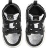 Air Jordan 1 Mid SE TD Черный Металлик Серебристый Детские Кроссовки Парус Металлик-Золото FZ3939-001