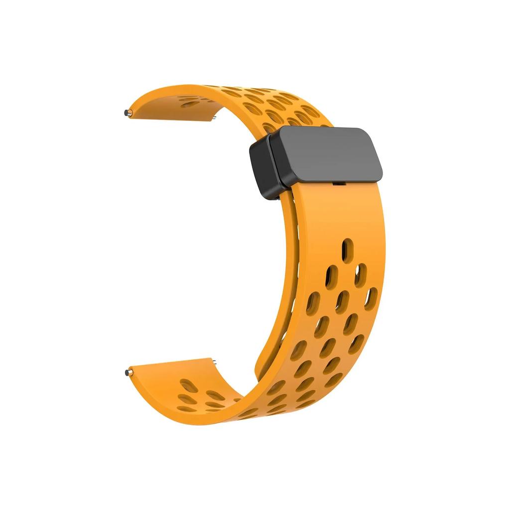 22mm Magnetic Silicone Strap For Amazfit Bip 6 5 5 Unity/GTR 2 3 4 Breathable For Amazfit Stratos/Balance/Pace Sports Wrist Belt