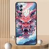 Чехол для телефона с дизайном Дракона в стиле аниме для Xiaomi Redmi 12 13C 12C 13 10C 9T A2 9A 9C 7A Note 10S 8T 10 9 8 Pro 4G 5G Черный