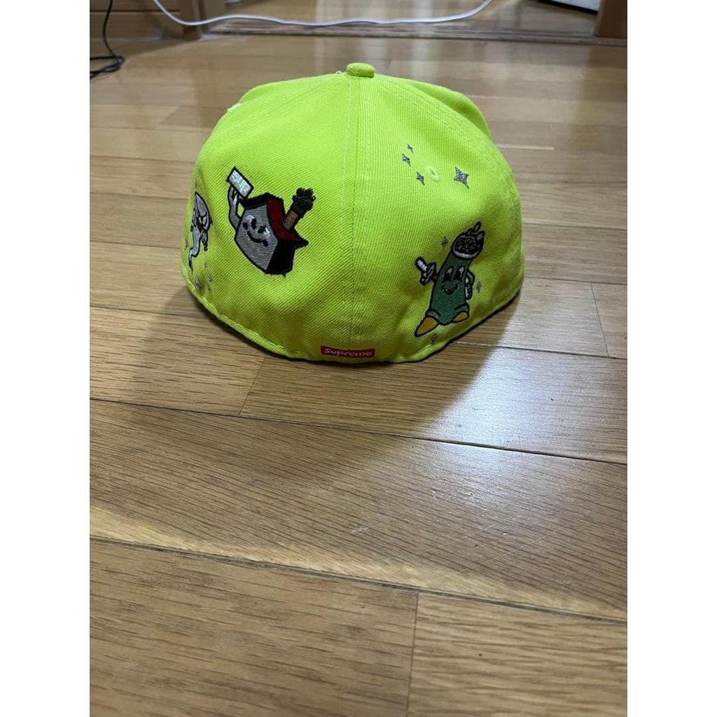 Б/у кепка Supreme New Era Characters Желто-зеленая 7 3/8 58.7