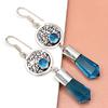 925 Silver Blue London Topaz Sterling Gemstone Earring Earrings Jewelry