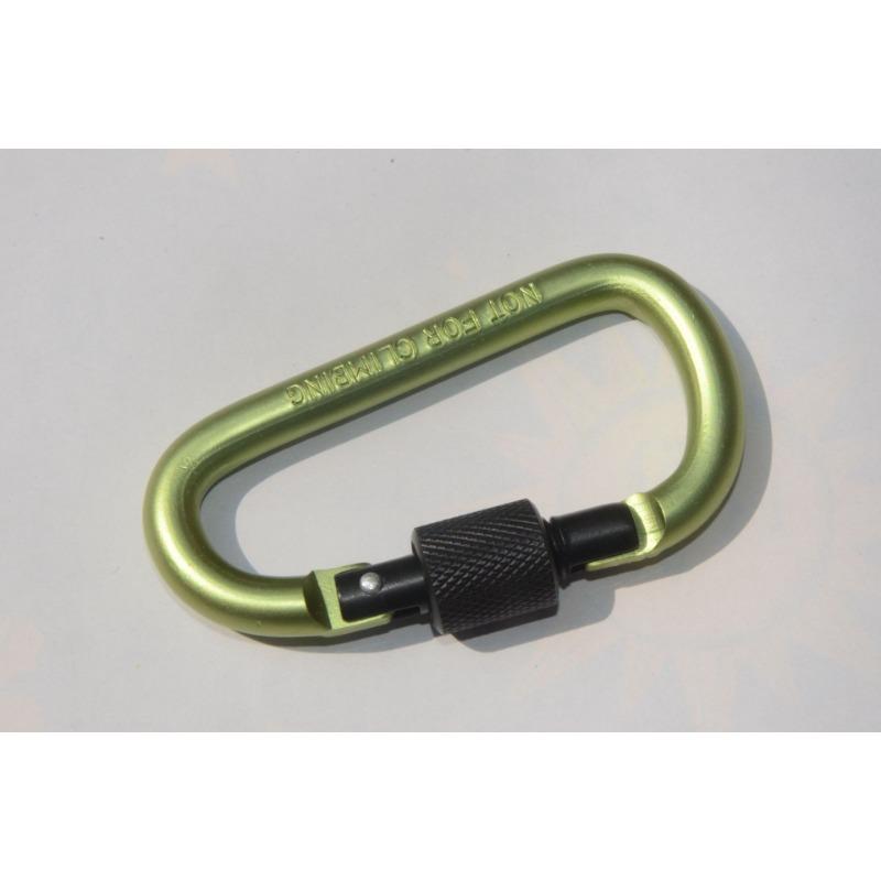 Outdoor Aluminum D Shape Locking Carabiner Keychain Backpack Clip Rope Hook for Camping Hiking Gear Accessories