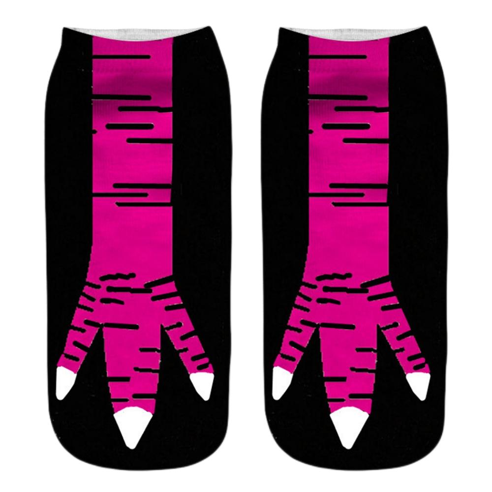 Новые Счастливые 3D-принтованные Носки до Щиколотки Унисекс Мягкие Повседневные Забавные Когти Животных Косплей