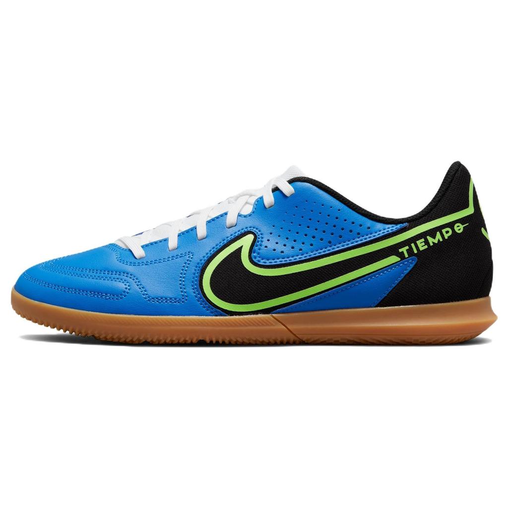 Nike Tiempo Legend 9 Club IC Light Photo Blue Lime Glow Unisex Sneakers Gum-Medium-Brown Black DA1189-403