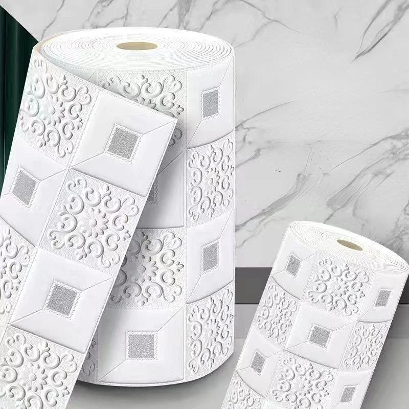 70x1000cm 3D Brick Wall Stickers DIY Decor Self-Adhesive Wallpaper For Kids Room Bedroom Kitchen Home Wall Decor