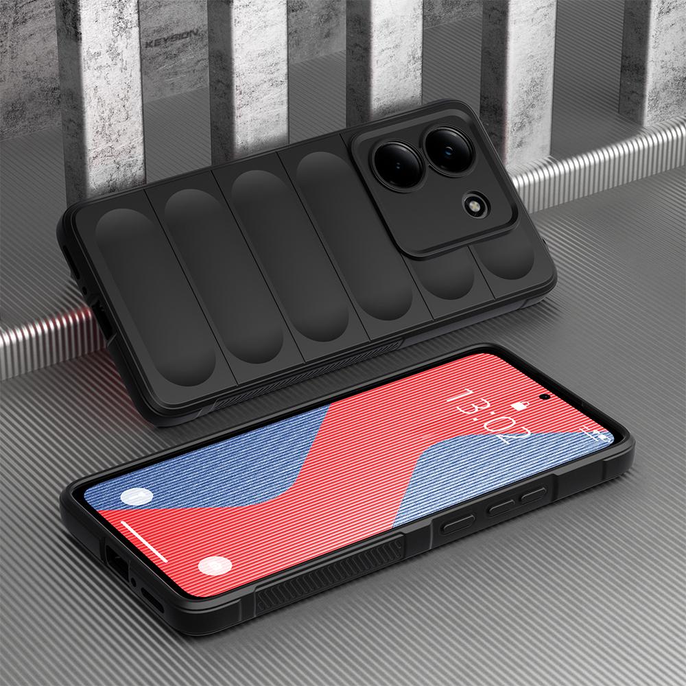 KEYSION Противоударный матовый чехол для телефона Xiaomi POCO M7 Pro 5G Противоскользящий мягкий силиконовый чехол для телефона Xiaomi POCO M7 Pro 5G