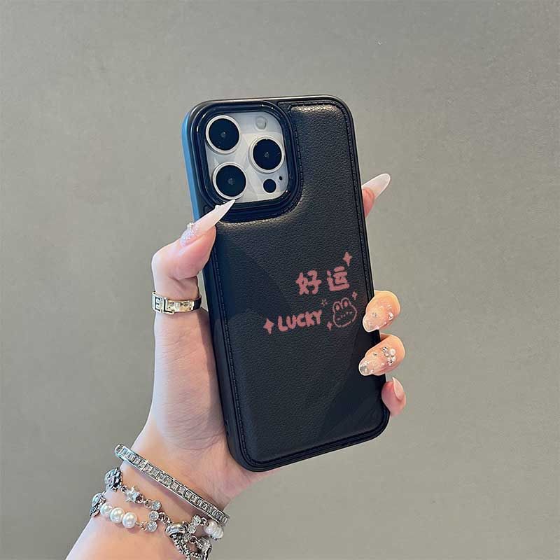 Удачи Туту подходит для чехла для мобильного телефона Apple 17 iphone16pro15 с кожаным рисунком 14 с воздушной подушкой 13/12 противоударный.