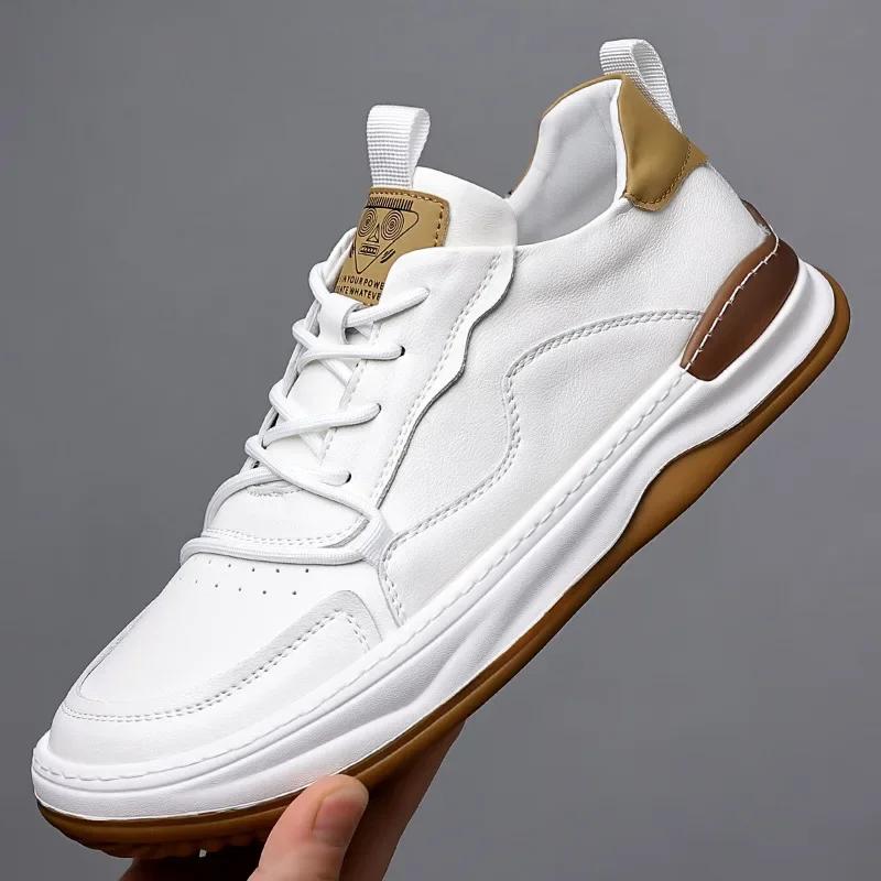 Модная мужская повседневная обувь из натуральной кожи, спортивная обувь для мужчин, удобная дышащая обувь для бега, легкая спортивная обувь Zapatillas Hombre