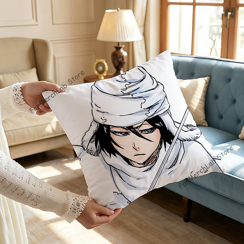 RRukia AnimeE KuchikiS Pillow Case For Sofa Decor Car Office Room Printing Cushion Cover Decorations and Protector