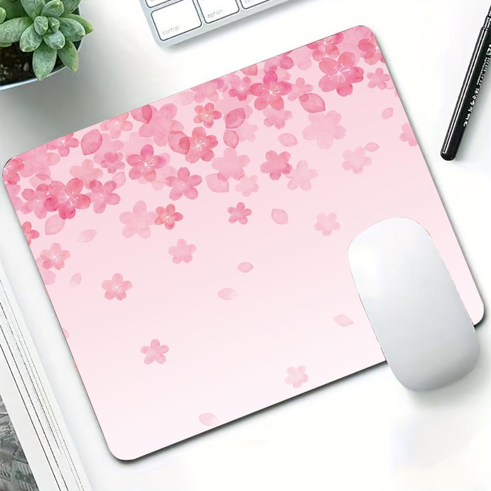Pretty Pink Sakura Mouse Pad 40X45 Large Square Computer Office Game Table Mats Rubber Anti-slip Mousepads Small Decor Desk Pads