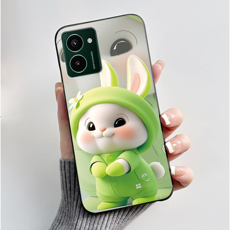 Мягкий чехол из ТПУ для Nokia HMD Pulse Pro Pulse+ Plus, роскошный, милый, с кроликом, смешной, черный силиконовый, защитная задняя крышка, чехол для телефона
