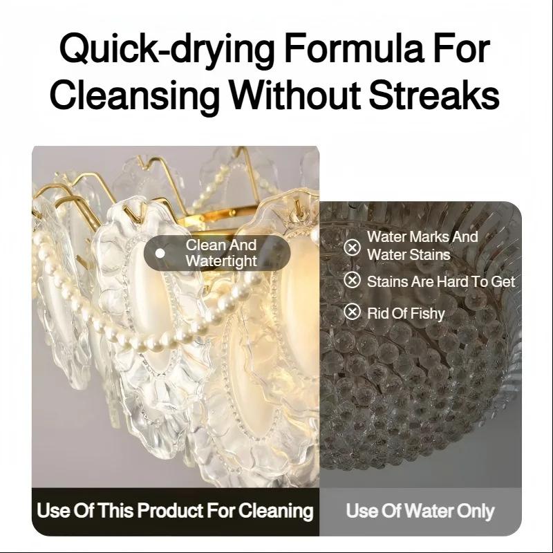 Powerful No Wipe Cleaning Spray Efficient Dust Removal Crystal Brightening Agent Chandelier Household Multi Surface Cleaner