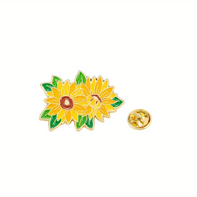 1 шт. Значок из сплава Персонализированная брошь-ромашка Украшение для рюкзака Голубая пионовая брошь Мультфильм 4 стиля