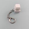 White Key Press Button Decompression Toy Keychain