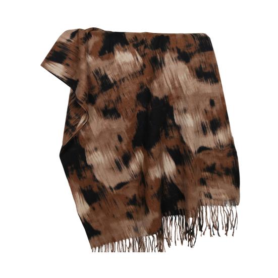 Women Scarf Graffiti Color Block Printed Scarf Autumn Winter Soft Shawl Scarf Outdoor Activities Versatile Accessory