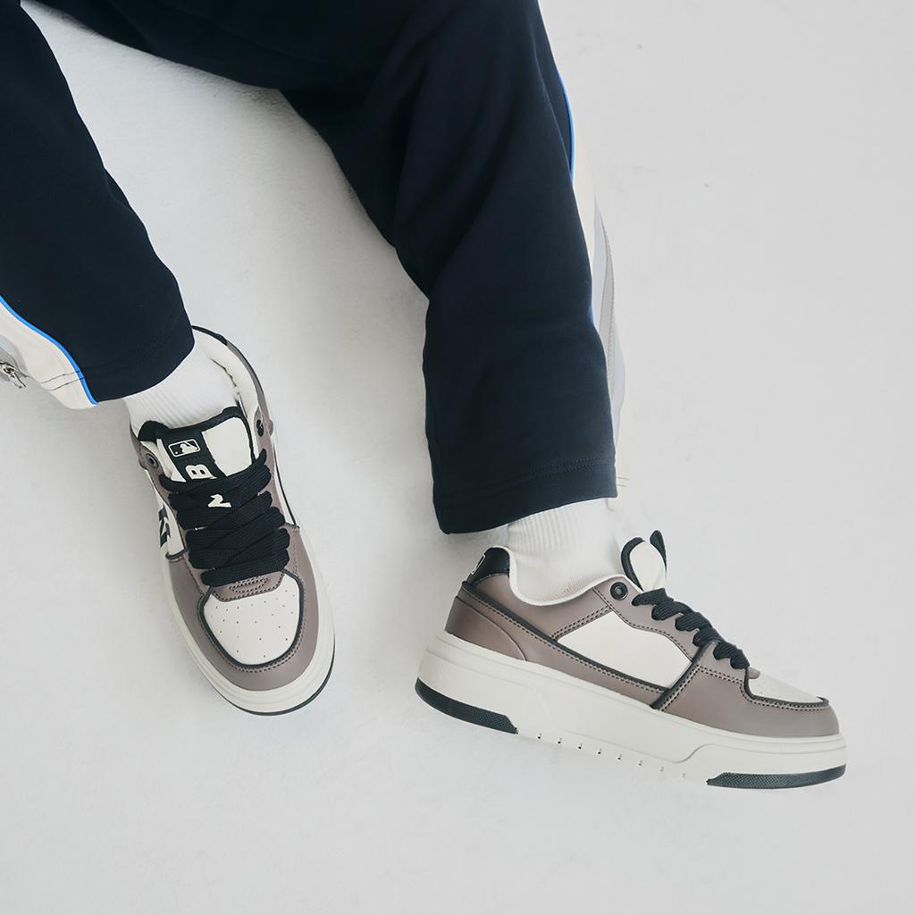 New MLB Chunky Liner Slip Resistant Low Top Skateboard Shoes Unisex Charcoal Gray 3ASXCLB3N-50CGS