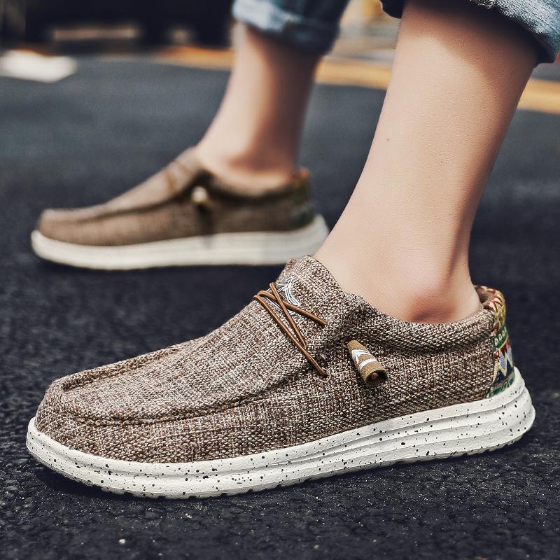 Dude Same Canvas Loafers Female Western Voice Amazon Hot-selling Flat Casual Shoes Women Cloth Shoes Mother Shoes