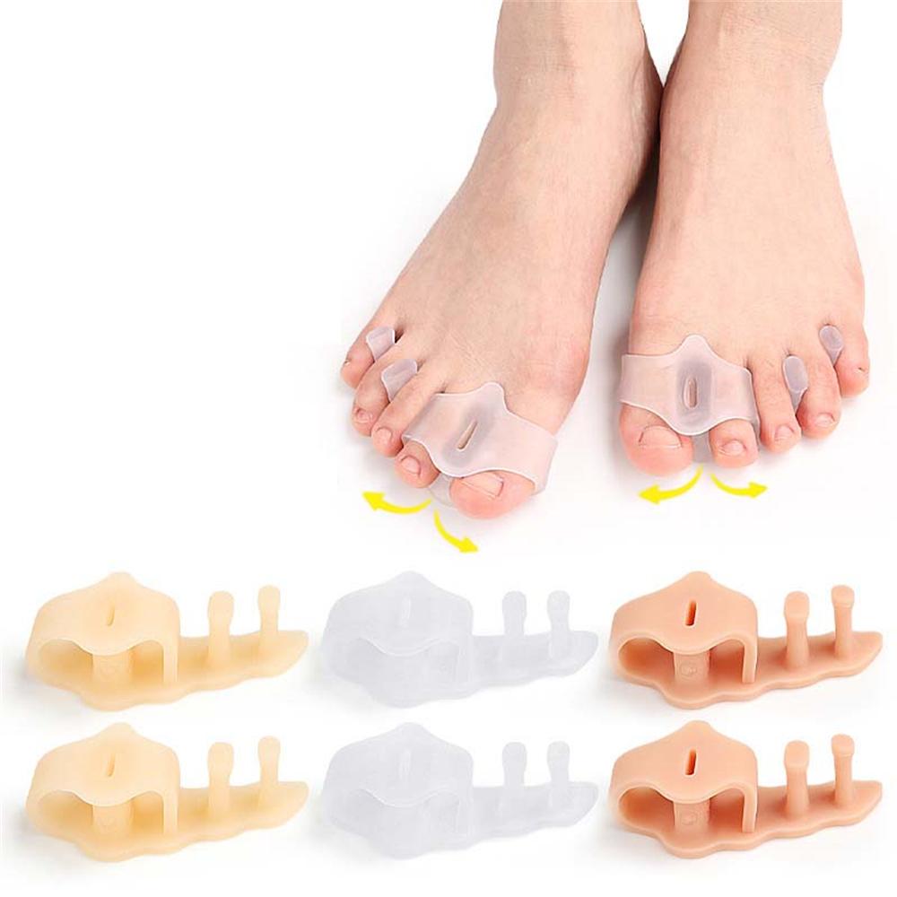 3 Pairs of Toe Separators for Hammer Toes, Gel Toe Straighteners for Pain Relief, Toe Spacers for Bent Toes and Bunion Correction