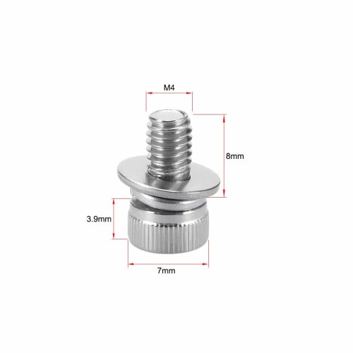 uxcell M4 x 8mm Hex Socket Head Bolts, Stainless Steel, Combined Bolt Set, Pack of 10