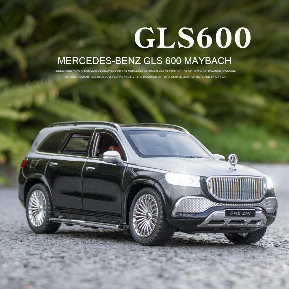 Масштаб 1/24 Benz Maybach Gls600, модель автомобиля из сплава, детская игрушечная машина, подарочные украшения, имитация внедорожника, модель автомобиля, коллекция для мальчиков