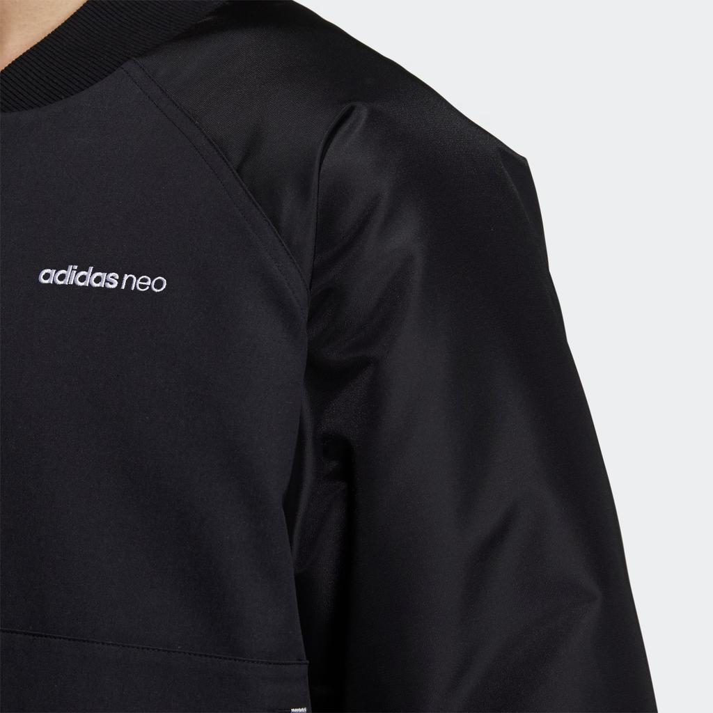 Adidas Neo M Pad Start Bomber Solid Color Long Sleeve Zipper Cotton Jacket Winter Men Jacket Black H45247
