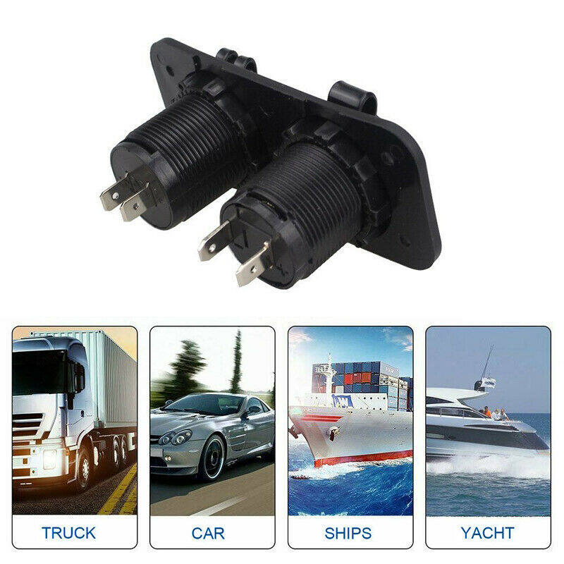 12 В 24 В кемпер фургон караван двойной USB-разъем адаптер зарядное устройство прикуриватель Великобритания