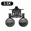 1Set Dental Metal Clip-On Binocular Magnifier Glass High-Definition Oral Head-Mounted Surgical Magnifier 2.5x/3.5x Magnification